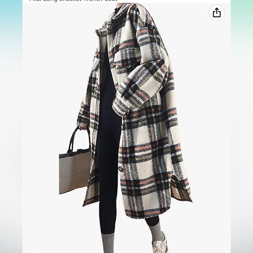 Long plaid coat